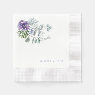 Guardanapo De Papel Lavanda Floral Personalizado Casamento