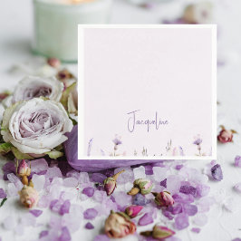 Guardanapo De Papel Lavanda Floral Personalizado Chá