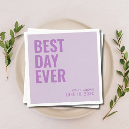 Guardanapo De Papel Lavanda Personalizada Púrpura Melhor Dia De Todos 