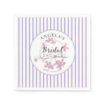 Lavanda Rosa Lilás Listras Chuveiro de Noiva