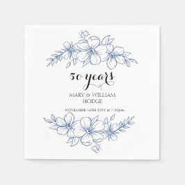 Guardanapo De Papel Lavanda roxo floral 50º aniversário de casamento