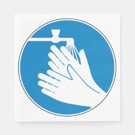 Guardanapo De Papel Lave as mãos (saúde e segurança) (higiene)
