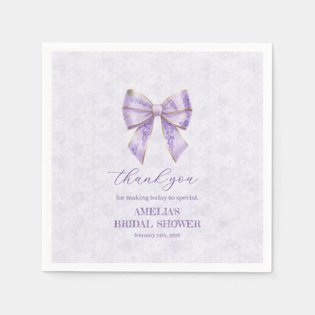 Guardanapo De Papel  Lavender Wisteria Ribbon – Japanese-Inspired (Frente)