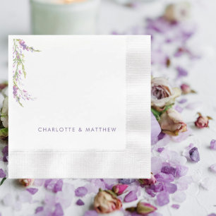 Guardanapo De Papel Lavnder Wildflower Personalizado Casamento
