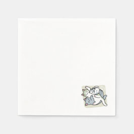 Guardanapo De Papel Lazer - Design de Gatos Preguiçosos