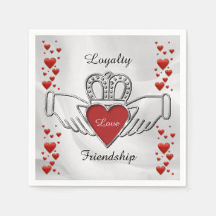 Guardanapo De Papel Lealdade Amor Amizade Claddagh Napkins