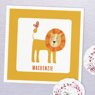 Guardanapo De Papel Leão de Cute Personalizado