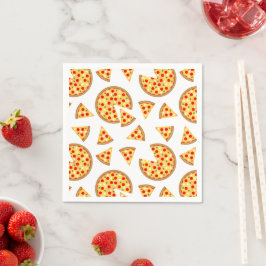 Guardanapo De Papel Legal pizza divertida e padrão de fatias no White 