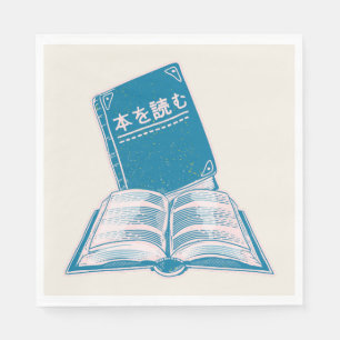 Guardanapo De Papel Leia o livro kanji japonês