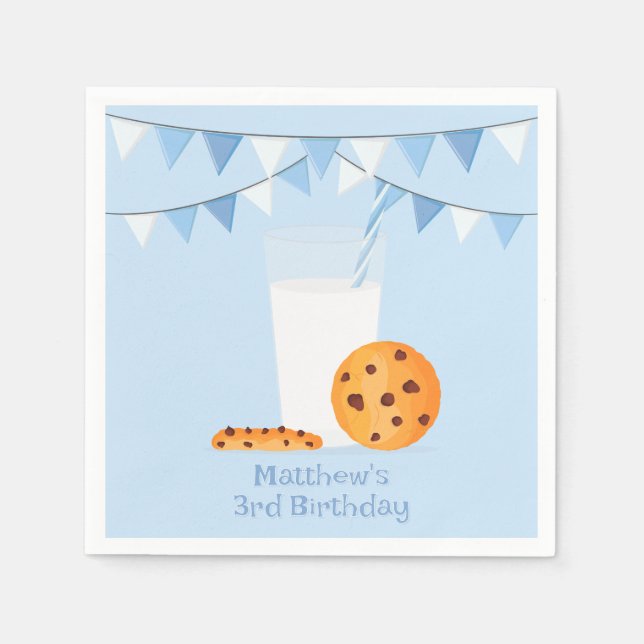 Guardanapo De Papel Leite e cookies (Frente)