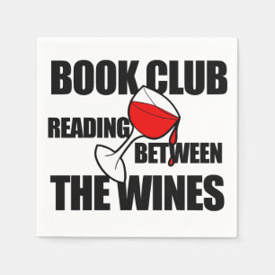 Guardanapo De Papel Leitura de BOOK CLUB entre vinhos