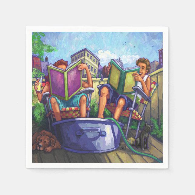 Guardanapo De Papel Leitura de Verão (Frente)