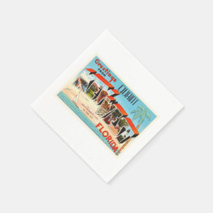 Guardanapo De Papel Lembrança velha das viagens vintage de Key West