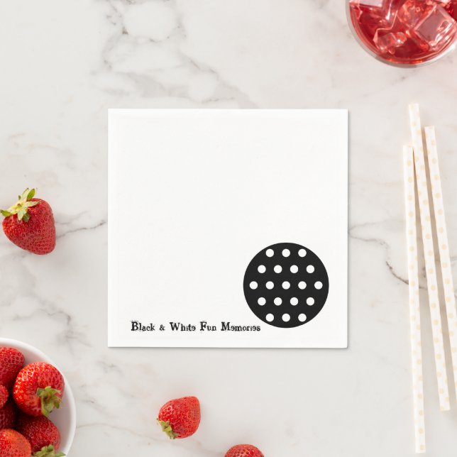 Guardanapo De Papel Lembranças do Papel Napkins, Black & White (Insitu)