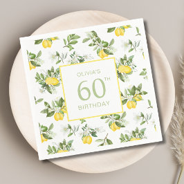 Guardanapo De Papel Lemon Citrus 60th Birthday