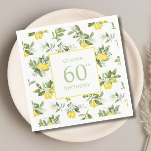 Guardanapo De Papel Lemon Citrus 60th Birthday
