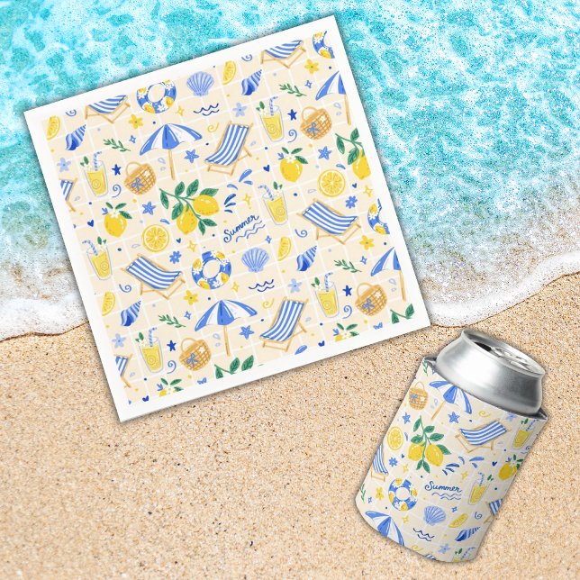 Guardanapo De Papel Lemon Cute Verão Náutico  (Criador carregado)