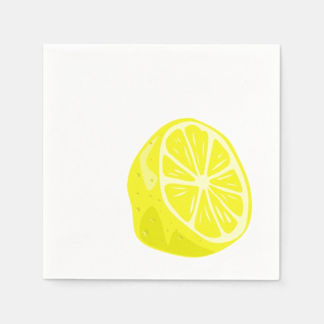 Guardanapo De Papel Lemon Half Cocktail Napkins (Frente)