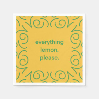 Guardanapo De Papel Lemon Napkins