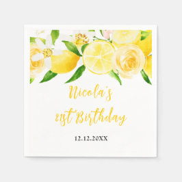 Guardanapo De Papel Lemons and Foliage Birthday
