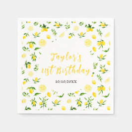 Guardanapo De Papel Lemons and Foliage Birthday
