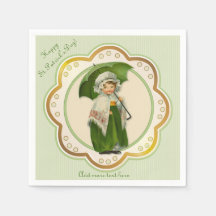 Lenços Ould Irlanda Garota Guarda-Chuva Irlandesa