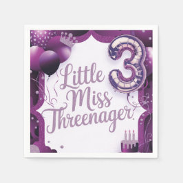 Guardanapo De Papel Lenços Rouxinhos Roxos Little Miss Threenager