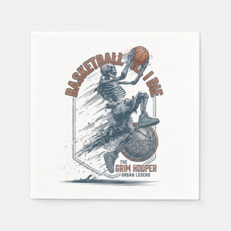 Guardanapo De Papel Lenda Urbana de Basquete do Esqueleto Grim Hooper