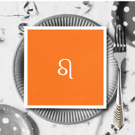 Guardanapo De Papel Leo zodiac - laranja neon