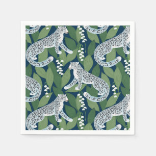 Guardanapo De Papel Leopardo de Neve e Lily do Vale