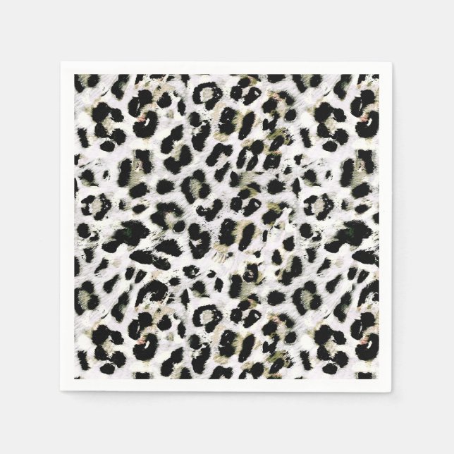Guardanapo De Papel Leopardo - impressão de animais com impressão (Frente)