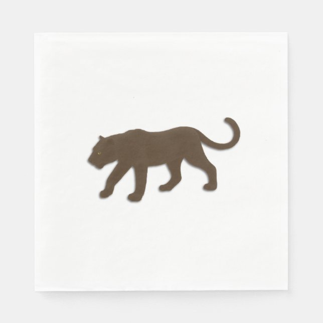 Guardanapo De Papel Leopardo Marrom (Frente)