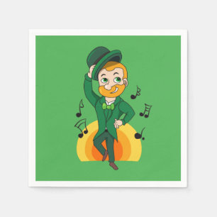 Guardanapo De Papel Leprechaun dançante, Rua.