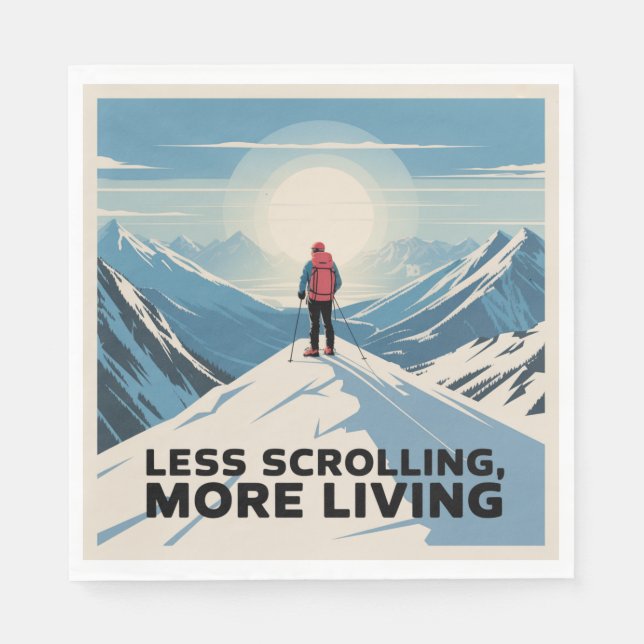 Guardanapo De Papel Less Scrolling, More Living (Frente)