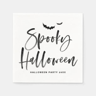 Guardanapo De Papel Letra Black Spooky Halloween Brussel   Halloween