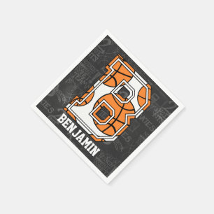 Guardanapo De Papel Letra personalizada B do basquetebol do quadro