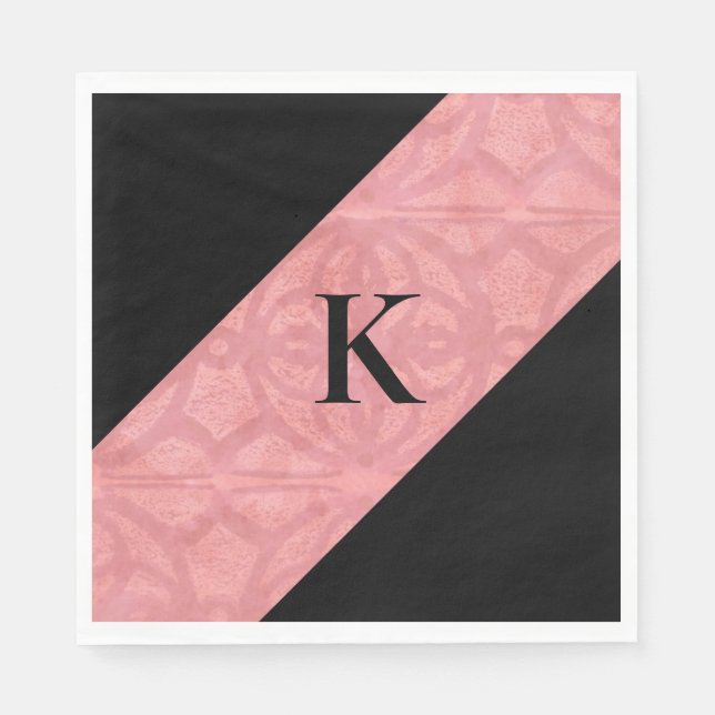 Guardanapo De Papel Letra Ruddy Pink Batik (Frente)