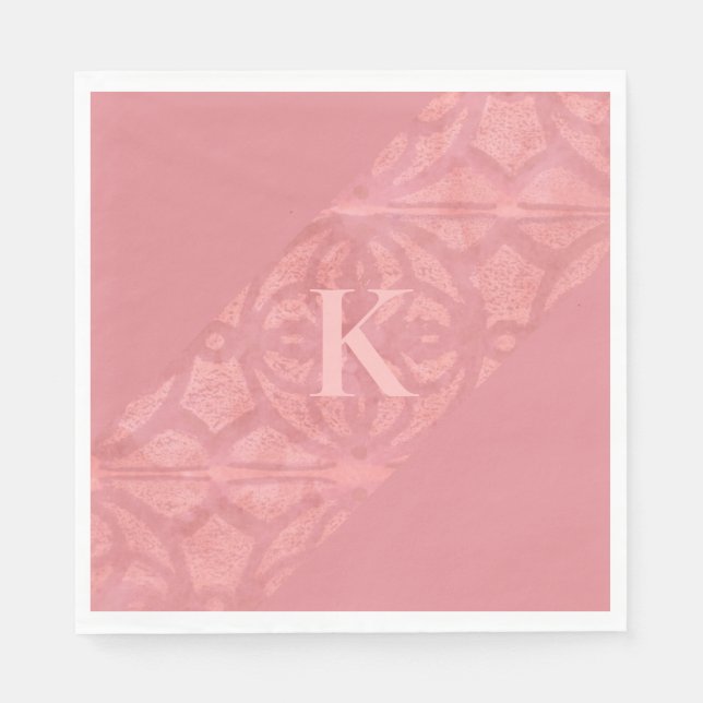 Guardanapo De Papel Letra Ruddy Pink Batik (Frente)