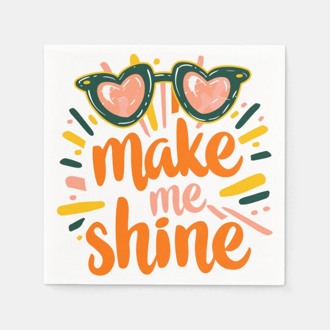 Guardanapo De Papel Letra Sunny Summer Shine (Frente)