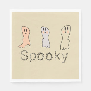 Guardanapo De Papel Letras à Mão Fantasma Retro Assustador  