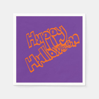 Guardanapo De Papel Letras Balão Desenhadas à Mão Feliz Halloween