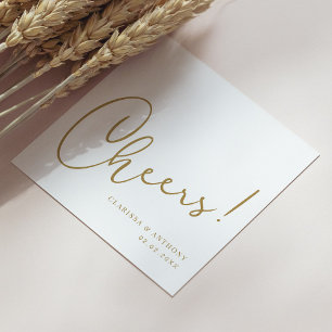 Guardanapo De Papel Letras de Cheers Tendências de Mão: Se Destaque co