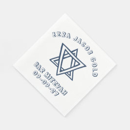 Guardanapo De Papel LETRAS EXTERNAS ESTRELA DE DAVID Custom Bat Mitzva