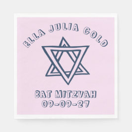 Guardanapo De Papel LETRAS EXTERNAS ESTRELA DE DAVID Custom Bat Mitzva