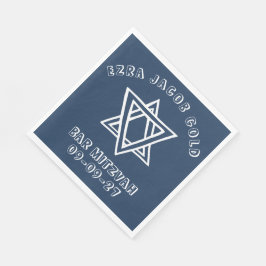 Guardanapo De Papel LETRAS EXTERNAS ESTRELA DE DAVID Custom Bat Mitzva