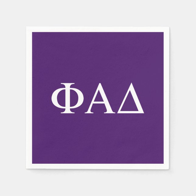 Guardanapo De Papel Letras Gregas Phi Alpha Delta (Frente)