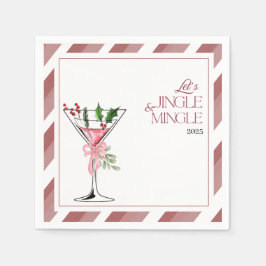 Guardanapo De Papel Let's Jingle and Mingle Holiday Party 