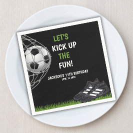 Guardanapo De Papel Let's Kick up the fun!, Fun Soccer Birthday