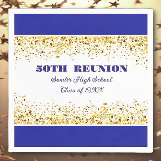 Guardanapo De Papel Let's Party! 50th Class Reunion custom  (Criador carregado)