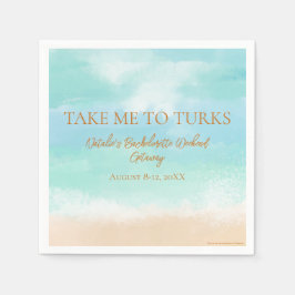 Guardanapo De Papel Leve-me para as férias das meninas em Turks Viagem